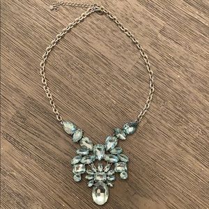 Turquoise light blue and silver necklace